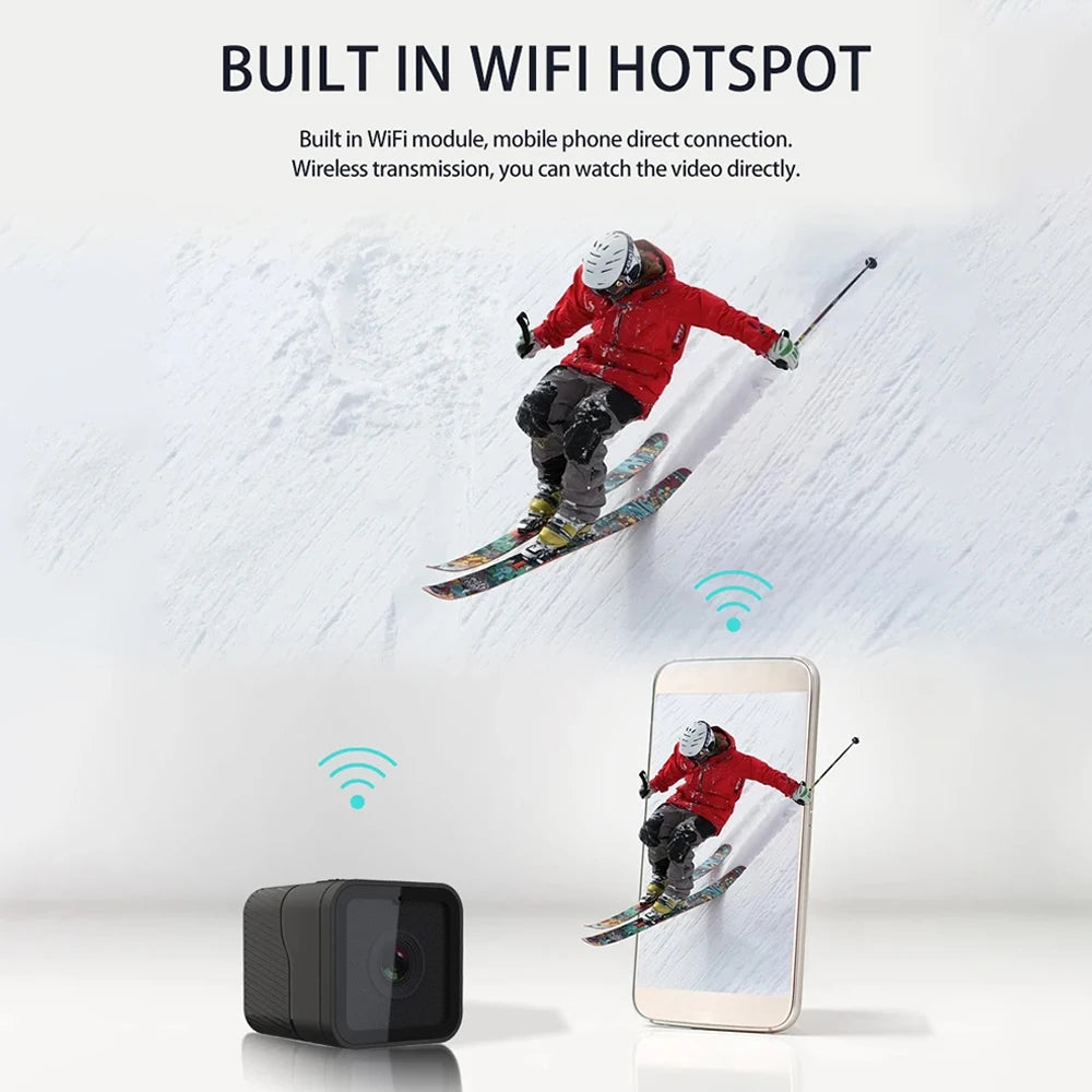 1080P High-Definition wireless small camera, WiFi hotspot mini DV camera, outdoor sports camera, motorcycle driving recorder
