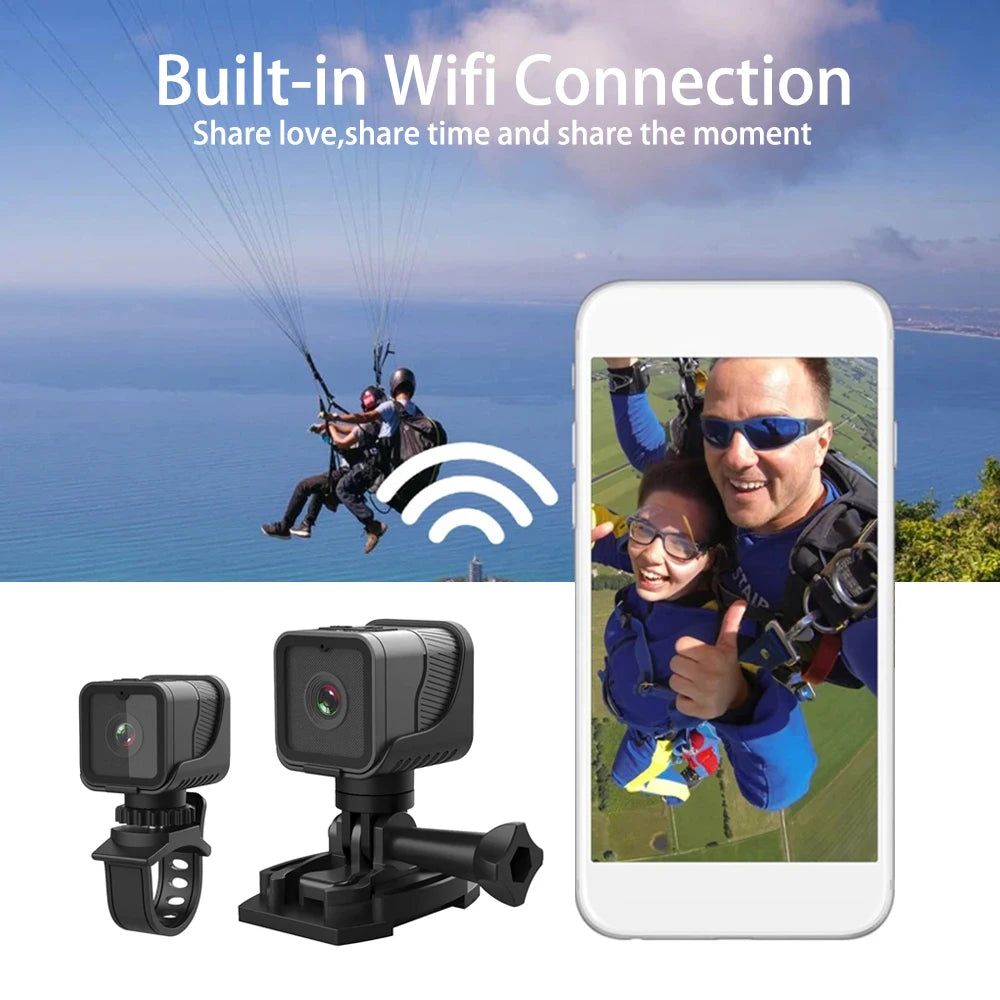 1080P High-Definition wireless small camera, WiFi hotspot mini DV camera, outdoor sports camera, motorcycle driving recorder