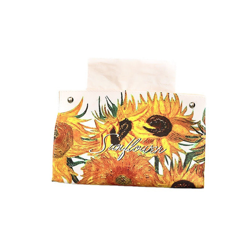 Boîte de Papier de Style Pastoral de Peinture à l'Huile