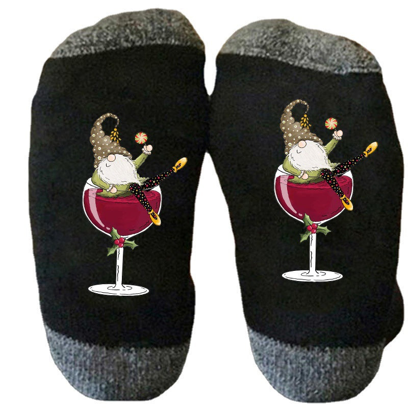 🧦Gnome Verre à vin Chaussette de Noël🧦