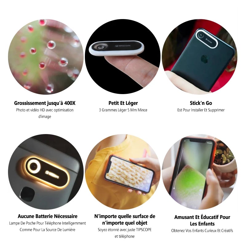 400X Microscope de téléphone portable portable