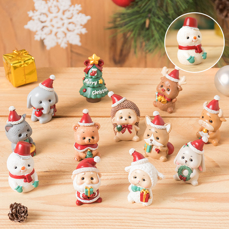 Ornements de père Noël animaux faits à la main